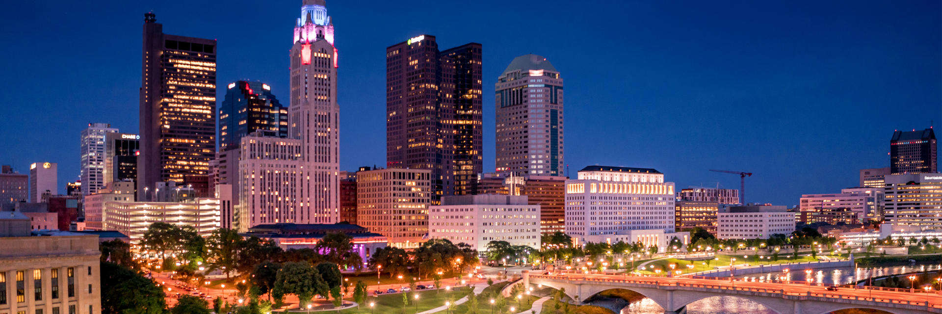 Columbus Skyline at night